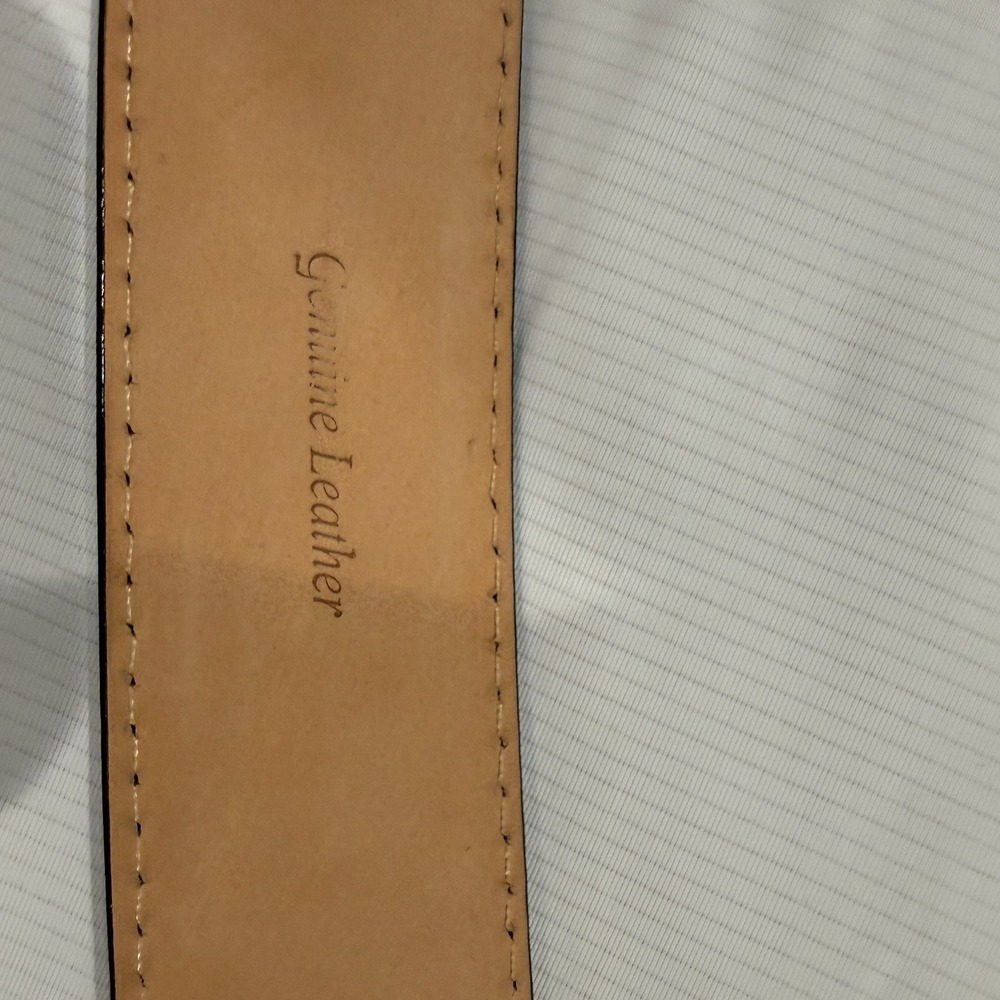 Cassin New York croc-embossed dark brown belt S Genuine Leather Women Vtg - Picture 5 of 8